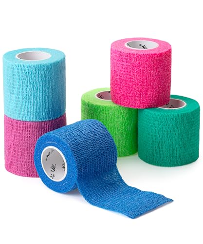 Mr. Pen- Self Adhesive Bandage Wrap, 2" x 5 Yards, 6 Pack - color: Citrus, size: 2" x 5 Yards, 6 Pack