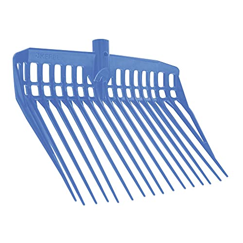 Kerbl EcoFork Royal Logo | 38 × 30 cm, durable plastic, 16 prongs, for horse keeping, agriculture and stable cleaning - color: royal
