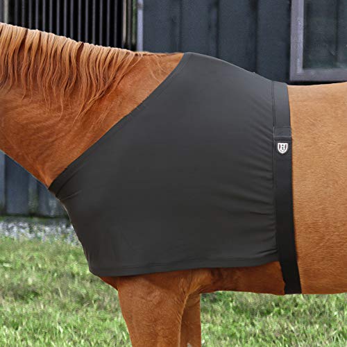 Harrison Howard Stretch Vest Anti Rub Bib Wither Shoulder Guard Horse Chest Saver Protector Black L - color: Black, size: Full (Large)