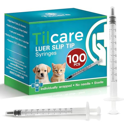 Quick-Delivery 1 mL Oral Syringes Without Needle: 50-Pack Pet Syringe - style: 1mL