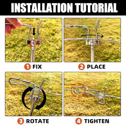 Fence Wire Tightener Clips Without Tighteners Handle, 20 PCS 6mm Fence Tool | Barb Wire Fence Tools for Farm and Garden Wire Tightener, Fence Tightener, Fence Wire Tensioner,Farm Fencing Supplies - color: 6mm 20PCS Clips