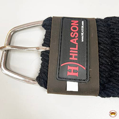 HILASON Horse Western 27 Strand Double Weave Black Roper Cinch | Girth Strap for Horses Back Saddle - size: 36 In