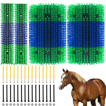 Livestock Scratch Brush for Cattle, Horses, Goats, Cow, Durable Scratching Brush, Massage Grooming Tool Kit