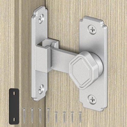 Sliding Barn Door Lock, 90 Degree Flip Security Gate Latch - color: Silver-1 Pc