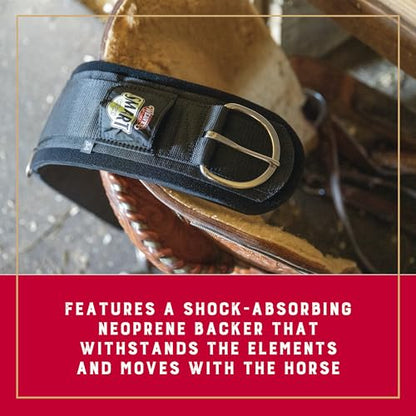 Weaver Equine ‎Roper Horse Cinch, Anti-Slip Neoprene Saddle Cinch Girth with Smart Cinch Buckle, Western Horse Riding Supplies, Black