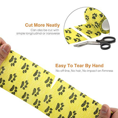 AUPCON Vet Wrap Cohesive Bandages Bulk Self Adhesive Bandage Wrap Self Adherent Wrap Non-Woven for Dogs Pet Animals & Ankle Sprains & Swelling 2 Inch x 5 Yards (3 Inch Claw) - color: 3 Inch Claw
