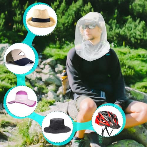 South to East Mosquito Head Net for Insects 2 Pack, Fly & Bug Protection - color: White