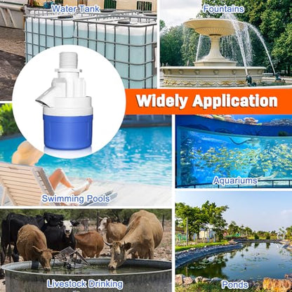 1" Water Float Valve for Water Tank, Water Troughs, Pond, Pool, Livestock - color: 1" Top Inlet