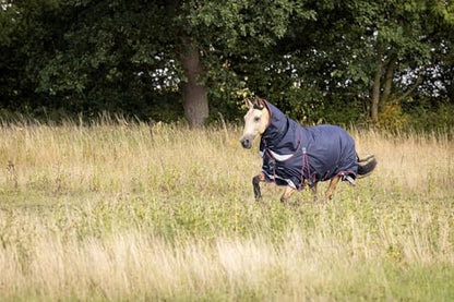 LeMieux Kudos 200g Turnout Blanket - 1680Denier Waterproof Outer - Detachable Neck Inlcluded - Navy - 60" - size: 60"