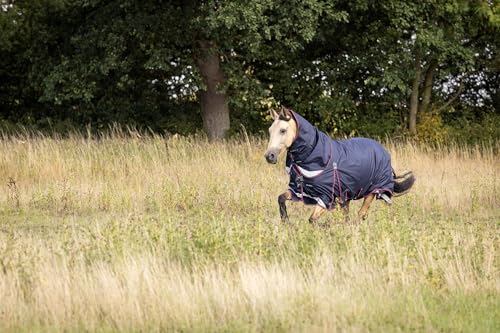 LeMieux Kudos 200g Turnout Blanket - 1680Denier Waterproof Outer - Detachable Neck Inlcluded - Navy - 84" - size: 84"