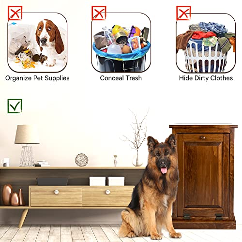 Peaceful Classics Wooden Tilt Out Trash Cabinet, Cherry - color: Cherry, style: Without Drawer
