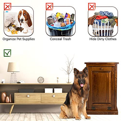 Peaceful Classics Wooden Tilt Out Trash Cabinet, Cherry - color: Cherry, style: Without Drawer
