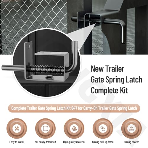 2 Pack Trailer Gate Spring Latch Complete Kit 847 Replacement for Carry-On Trailer Gate Spring Latch/Complete Trailer Gate Spring Latch Kit