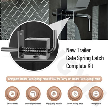 2 Pack Trailer Gate Spring Latch Complete Kit 847 Replacement for Carry-On Trailer Gate Spring Latch/Complete Trailer Gate Spring Latch Kit