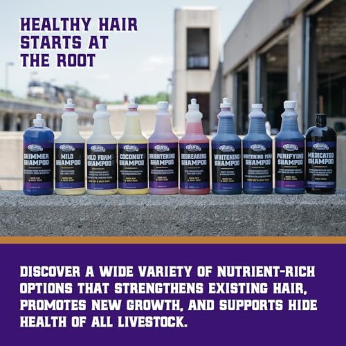 Weaver Livestock Mild Shampoo, Gentle, Effective Coconut-Based Hide, Hair and Wool Shampoo, Daily Use, Cattle Show Supplies