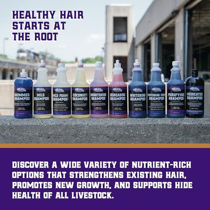 Weaver Livestock Mild Shampoo, Gentle, Effective Coconut-Based Hide, Hair and Wool Shampoo, Daily Use, Cattle Show Supplies
