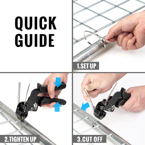 Stainless Steel Cable Tie Gun Kit + 200 Pcs Metal Zip Ties