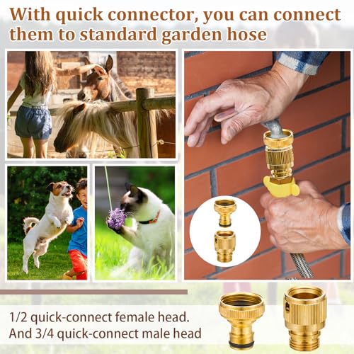Tessco for you 2 Pack 1.2 Gallon Automatic Horse Water Bowl Large