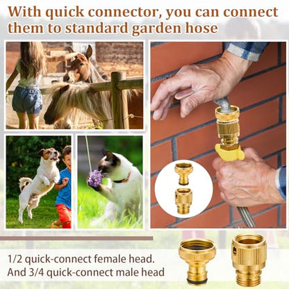 Tessco for you 2 Pack 1.2 Gallon Automatic Horse Water Bowl Large