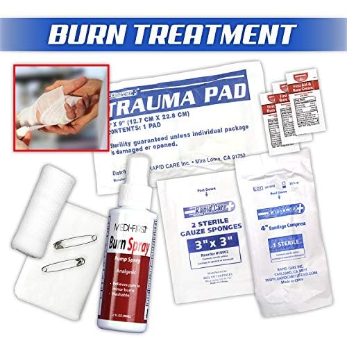 Rapid Care First Aid 80097 2 Shelf All Purpose First Aid Kit Cabinet, Class A+, Exceeded OSHA and ANSI Z308.1 2015, Wall Mountable - size: 2 Shelf, style: Class A+ OSHA/ANSI 2015