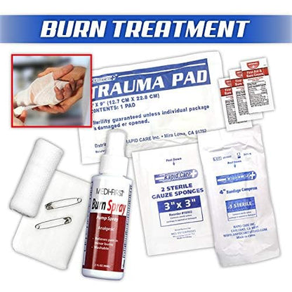 Rapid Care First Aid 80097 2 Shelf All Purpose First Aid Kit Cabinet, Class A+, Exceeded OSHA and ANSI Z308.1 2015, Wall Mountable - size: 2 Shelf, style: Class A+ OSHA/ANSI 2015