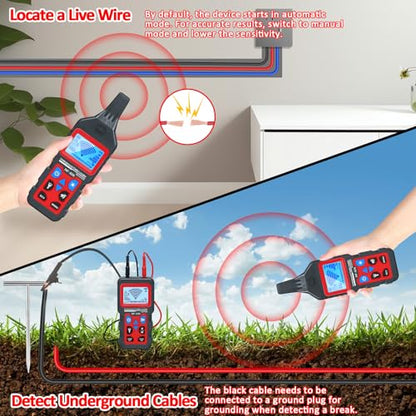 Underground Cable Locator, Rocky Mars Cable Tester Wire Tracker - color: Grey