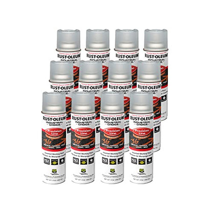 Rust-Oleum Inverted Marking Spray, Solvent-Based, Clear - color: Clear, size: 17 Ounce (Pack of 12)
