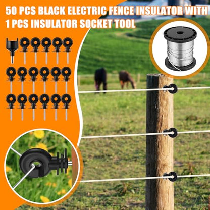 MorningRo 10 Miles Solar Electric Fence Charger Output 0.2J Portable Solar Fence Charger 24h Uninterrupted Protection with Rechargeable Powered Panel that can Work for Garden 14 Days Without Sunlight