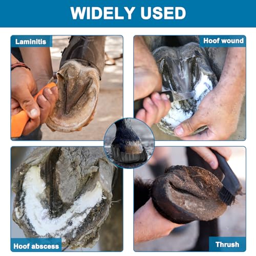 12 Pack Horse Hoof Tape Strong Stickiness Horse Hoof Care Compatible with Magic Cushion Easy to Use Breathable Hoof Wraps for Horses Packing Hoove Wound Management Compatible with Laminitis Abscess