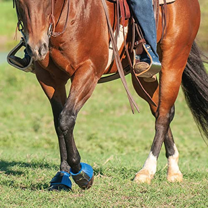 CASHEL Rubber Bell Horse Boots, Blue, Large