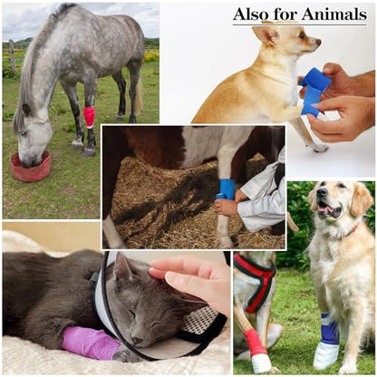 24pcs Self Adhesive Bandage Wraps, 2in 5 Yards, 12 Colors, Vet Wrap - size: 24pcs, 12 Color