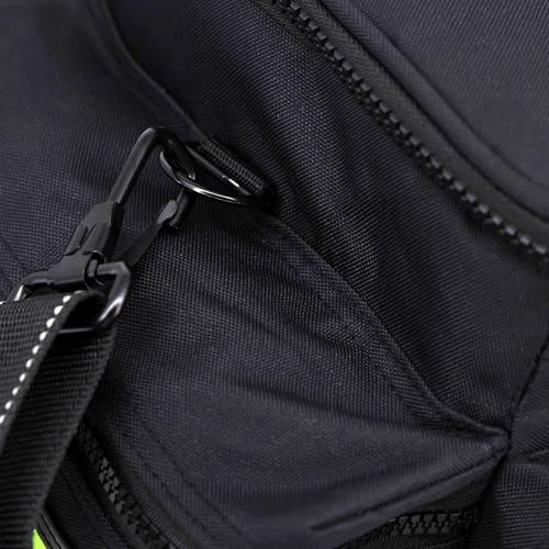 Lightning X Medium First Responder EMT Bag | LXMB25 | w/Reflective, Shoulder Strap & Zippered Compartments for First Aid + Trauma Supplies - Black - color: Black