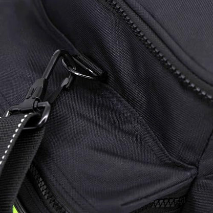 Lightning X Medium First Responder EMT Bag | LXMB25 | w/Reflective, Shoulder Strap & Zippered Compartments for First Aid + Trauma Supplies - Black - color: Black