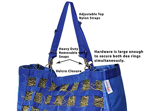 Derby Originals Front Web Slow Feeder Horse Hay Bag Super Tough Bottom with 6 Month Warranty - color: Hunter Green