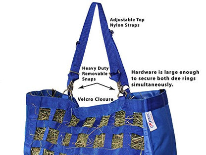 Derby Originals Front Web Slow Feeder Horse Hay Bag Super Tough Bottom with 6 Month Warranty - color: Hunter Green