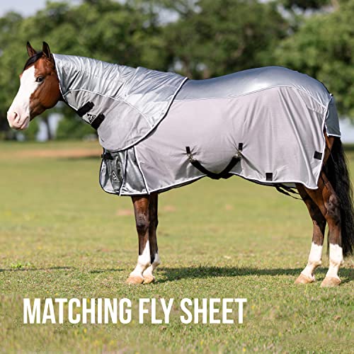 Professional's Choice Comfort-Fit Fly Neck Cover | Jersey Mesh Material | Universal Size (Charcoal/Black) - color: Charcoal/Black