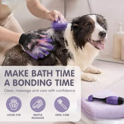 Cat Grooming Kit,Kitten Puppy Pet Dog Grooming Kit,Dog Slicker Brush,9PCS - color: Purple-9
