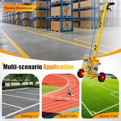 Striping Line Painting Wand, Parking Lot Striping Marking Machine, Paint Sprayer Wand for Ground Stripe, Sports Field & Parking Lot Marking, Compatible with Inverted Striping Paint T-Tip Nozzle