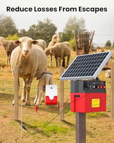 Solar Fence Charger 1.2J 20 Mile Dual Power Fence Energizer