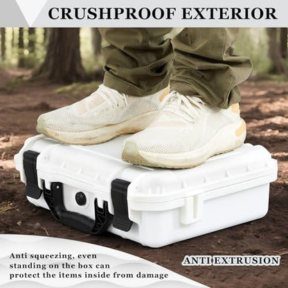 Relaxweex 8.5 x 6.5 x 3.7 Inch Hard Case, Grid Shell, White - color: White, size: 8.5 x 6.5 x 3.7 Inch, style: Grid Shell