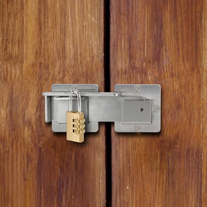 Flip Gate Latch with Padlock Hole,gate Latch for Fence, Heavy Duty Double gate Latch for Wooden Fence,Swing and Sliding Open Gate,Barn Door, Shed, Vinyl Fence, Yard - color: Silver (1 Pcs)