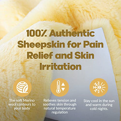 Natural Medical Sheepskin Pad, Non-Slip Back, Natural, 17 x 17 in, 4 Pack - color: Natural, size: 17x17 Inch (Pack of 4)