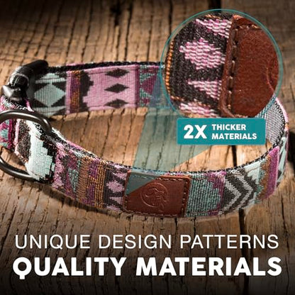 Embark Dog Collar - Adjustable Heavy Duty Outdoor Pet Training Collar - color: Aztec, size: Medium