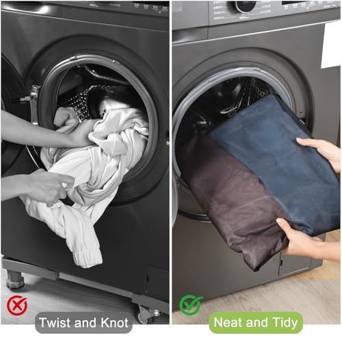 OTraki 2 Pack Durable Laundry Bags with Zipper 20 x 24 Inch, Black | Breathable Mesh Delicates Bag for Washing Machine Travel Large Wash Bags for Bra Sock Underwear Lingerie Blouse, Don't Drying - size: 20 x 24 inch