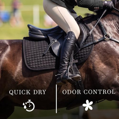Equestrian Stockholm Close Contact Horse Saddle Pad for Jumping - color: Black