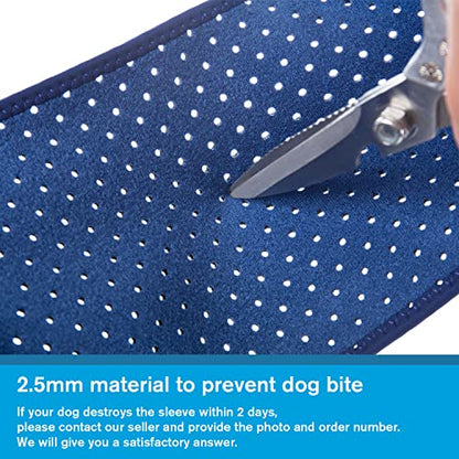 Coodeo Dog Recovery Sleeves, Cone Collar Alternative, Abrasion Resistant Dog Recovery Suit, Washable 2.5mm Thick and Waterproof, Pet Wounds Prevent Licking, Biting (Blue, M) - color: Blue, size: M