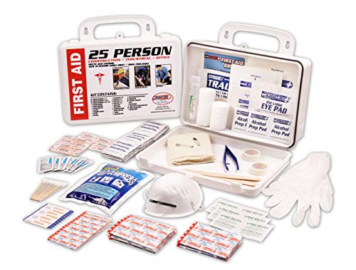 Rapid Care First Aid RC-25MAN-W 25 person 166 Piece ANSI/OSHA Compliant First Aid Kit in Wall Mountable Poly Case - color: Poly Case, size: 25 Person