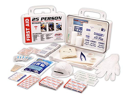 Rapid Care First Aid RC-25MAN-W 25 person 166 Piece ANSI/OSHA Compliant First Aid Kit in Wall Mountable Poly Case - color: Poly Case, size: 25 Person
