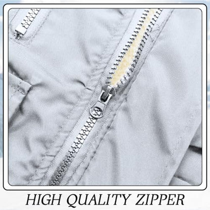 Kids Winter Fleece-Lined Coats For Boys Puffer Jackets With Hood - color: Grey, size: 4-5T