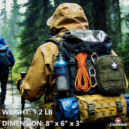 Carlebben EMT MOLLE Ifak Pouch Tactical MOLLE Medical First Aid Kit Utility Pouch Olive - color: Olive